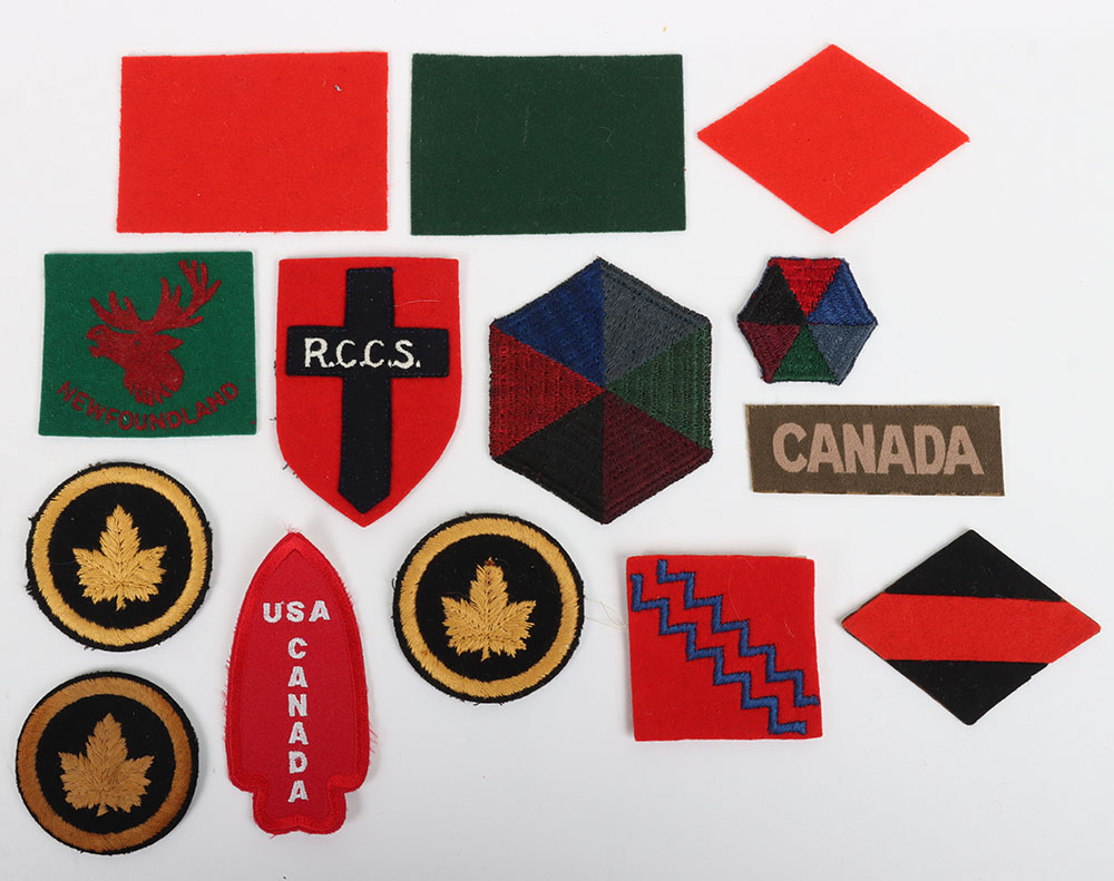 #176 – Grouping of WW2 Canadian Cloth Formation Signs