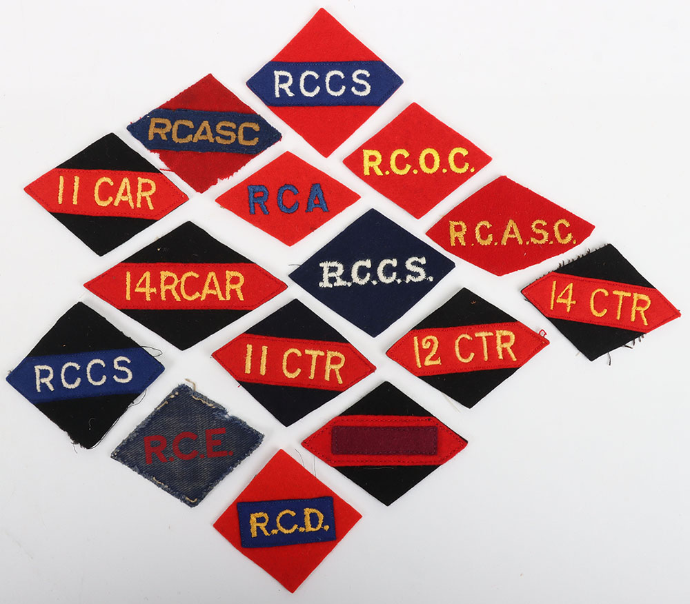 #179 – Grouping of WW2 Canadian Cloth Formation Signs