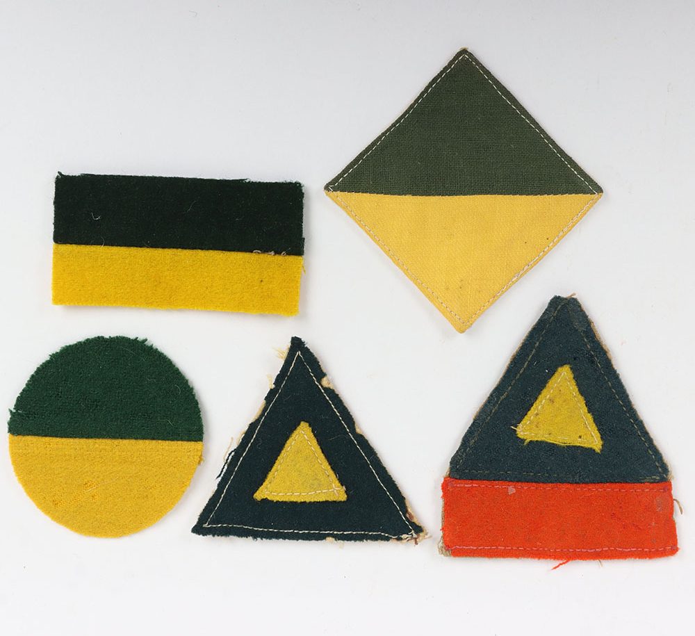 #182 – Grouping of WW2 South African Cloth Formation Signs