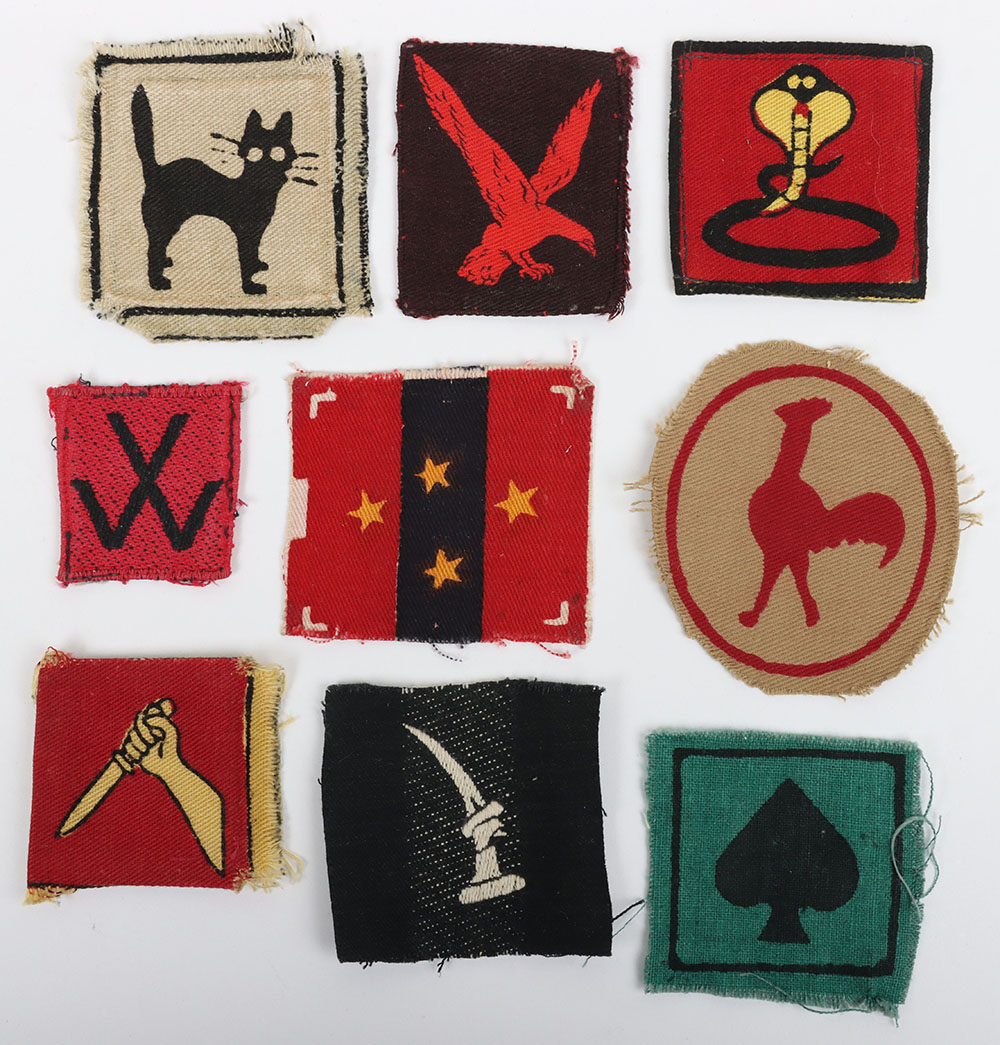 #190 – Grouping of WW2 Indian Cloth Formation Signs