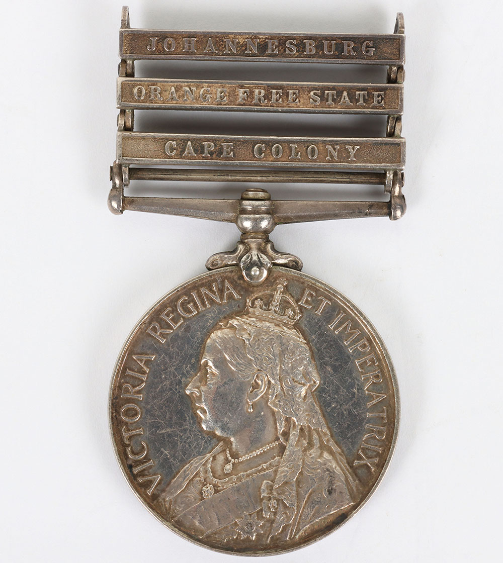 #20 – Queens South Africa Medal to a Recipient in the South Wales Borderers who was Killed in Action in 1914 Whilst Serving with the Royal Welch Fusiliers