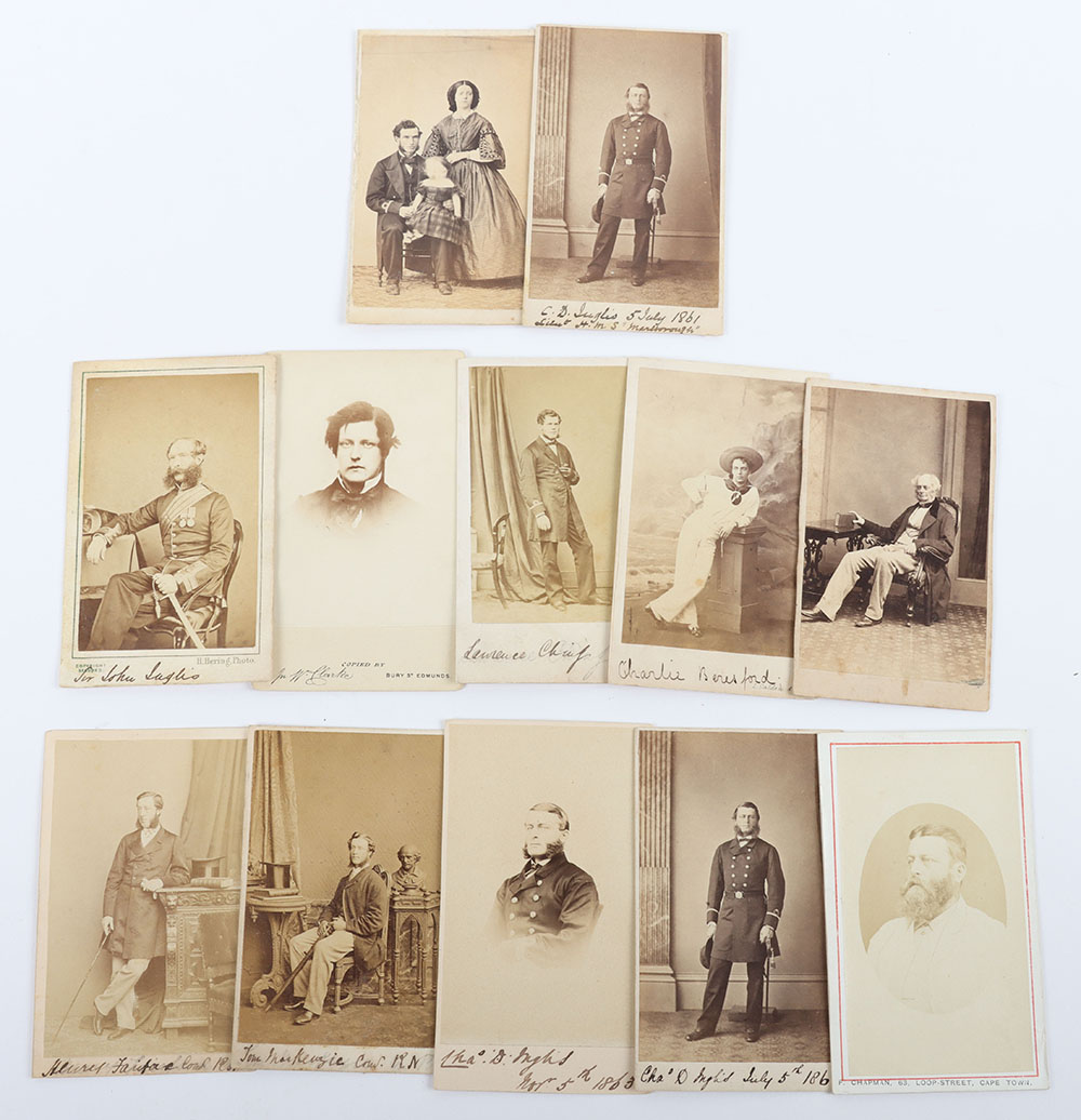 #214 – 12x The Inglis Family Cartes de Visite Photographs of Military Interest