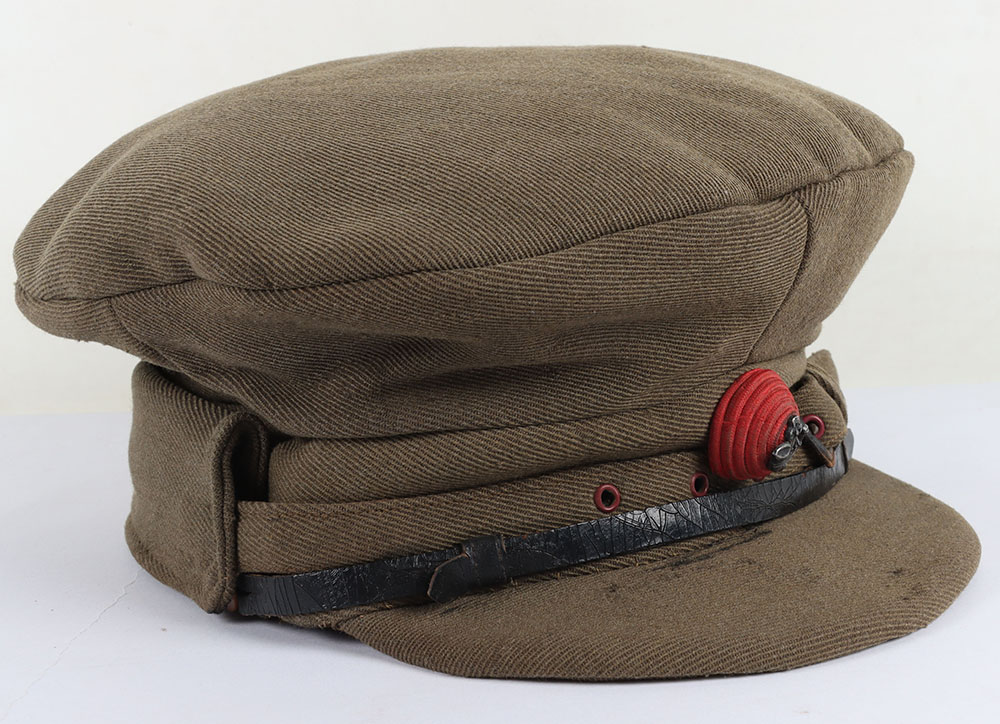 #256 – WW1 British Officers ‘Gor Blimey’ Trench Cap of the Kings Royal Rifle Corps