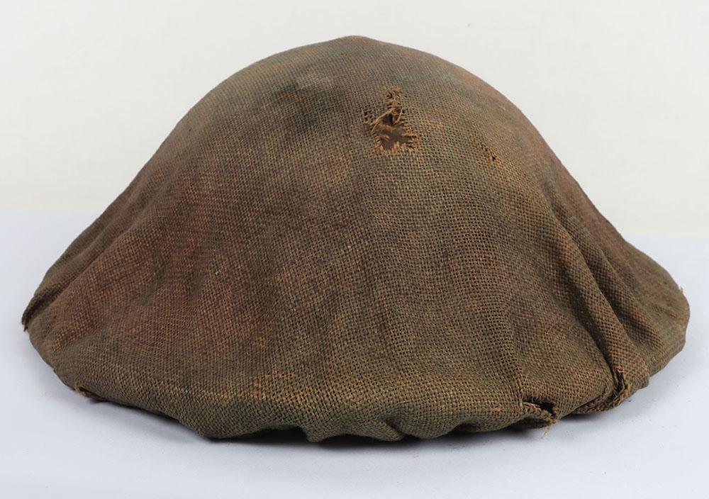 #293 – WW2 British Steel Combat Helmet with Camouflage Cover