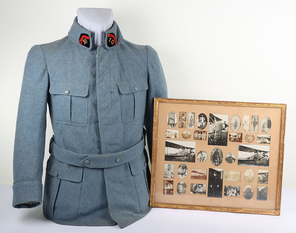 #317 – WW1 French Battle Damaged Tunic of Sous-Lieutenant Cailar, 10th Engineer Regiment