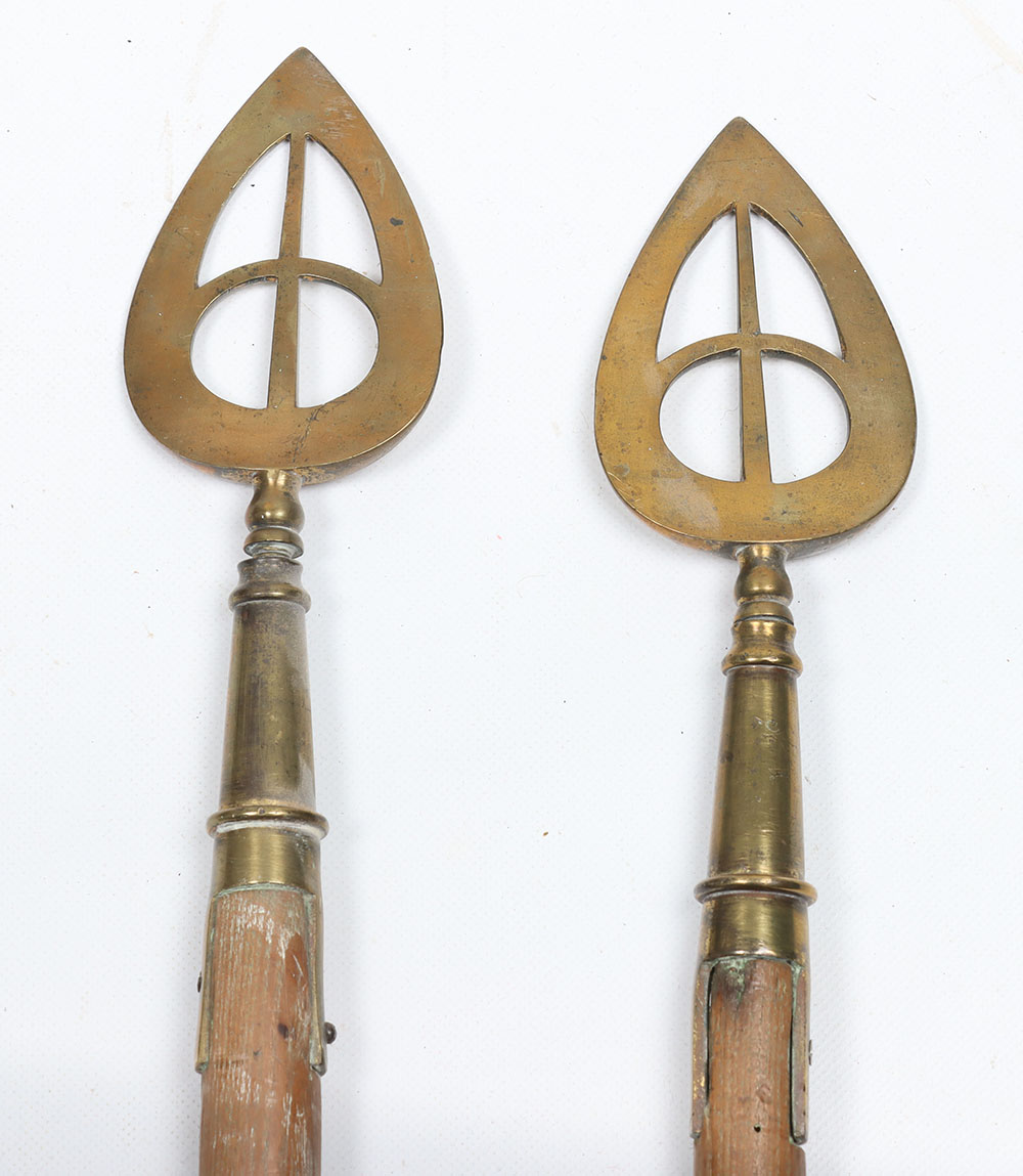 #328 – Fine Pair of British Infantry Colour Poles Pre-1858