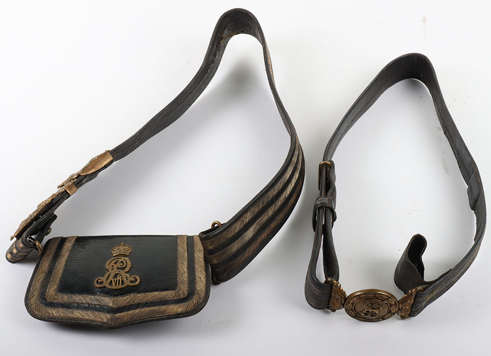 #338 – Edward VII Royal Army Medical Corps Officers Cross Belt and Pouch Set