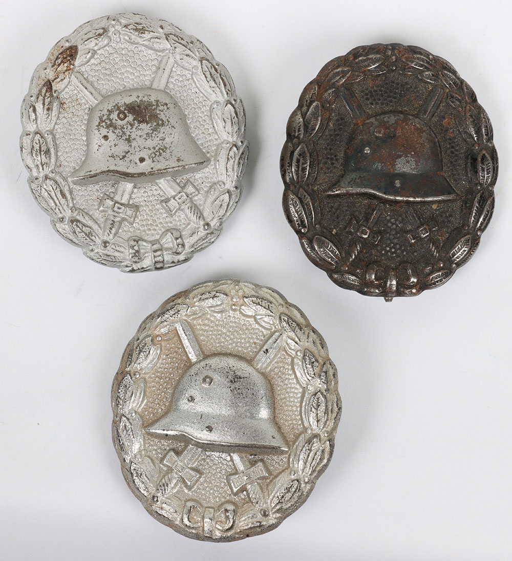 #373 – 3x WW1 German Wound Badges