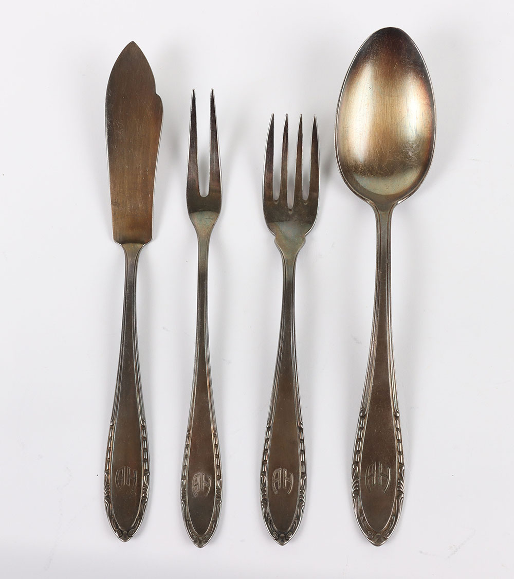 #407 – Grouping of Third Reich Adolf Hitler Silver Flatware Items from the Berghof