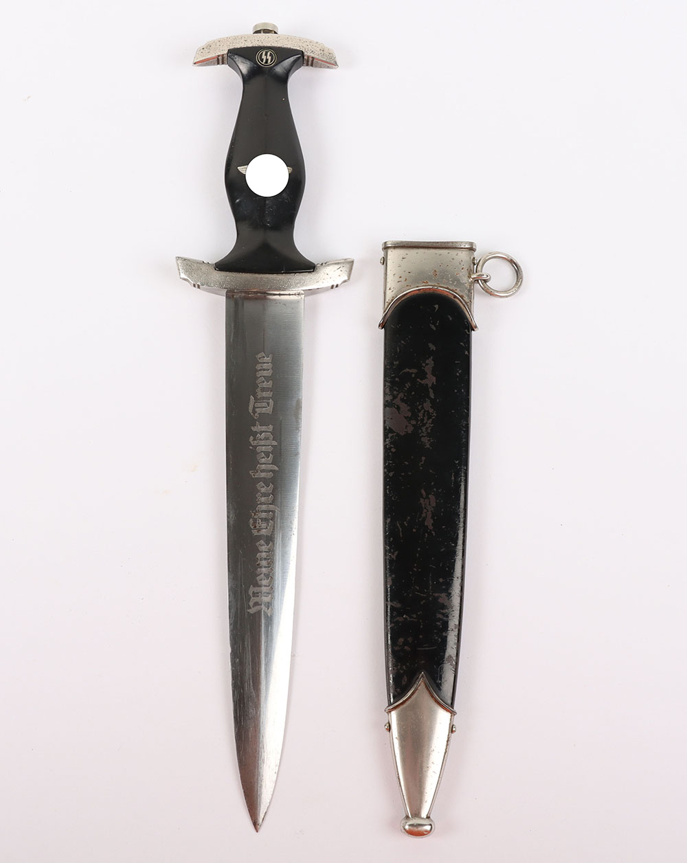 #421 – Scarce Transitional Pattern SS (Schutzstaffel) Enlisted Mans Dress Dagger by Carl Eickhorn Solingen