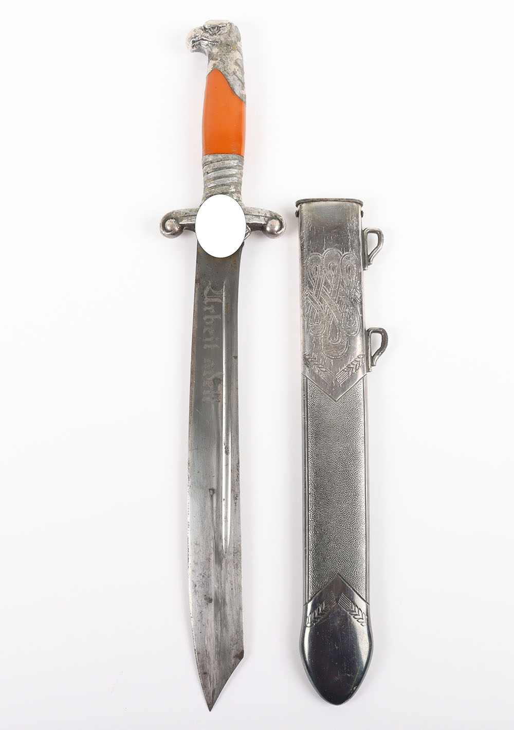 #445 – Third Reich RAD (Reichsarbeitsdienst) Labour Service Officers Dress Dagger by Rich Herder, Solingen