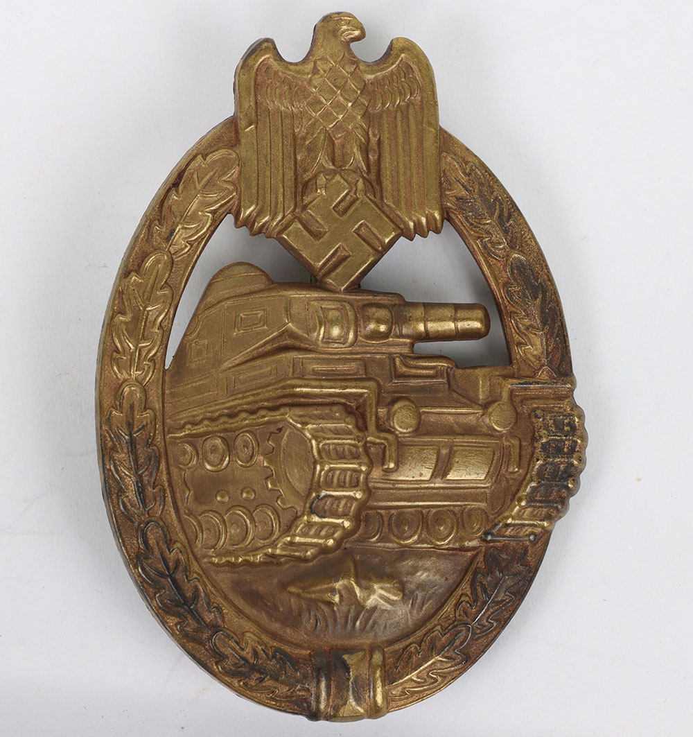 #471 – WW2 German Army / Waffen-SS Panzer Assault Badge in Bronze