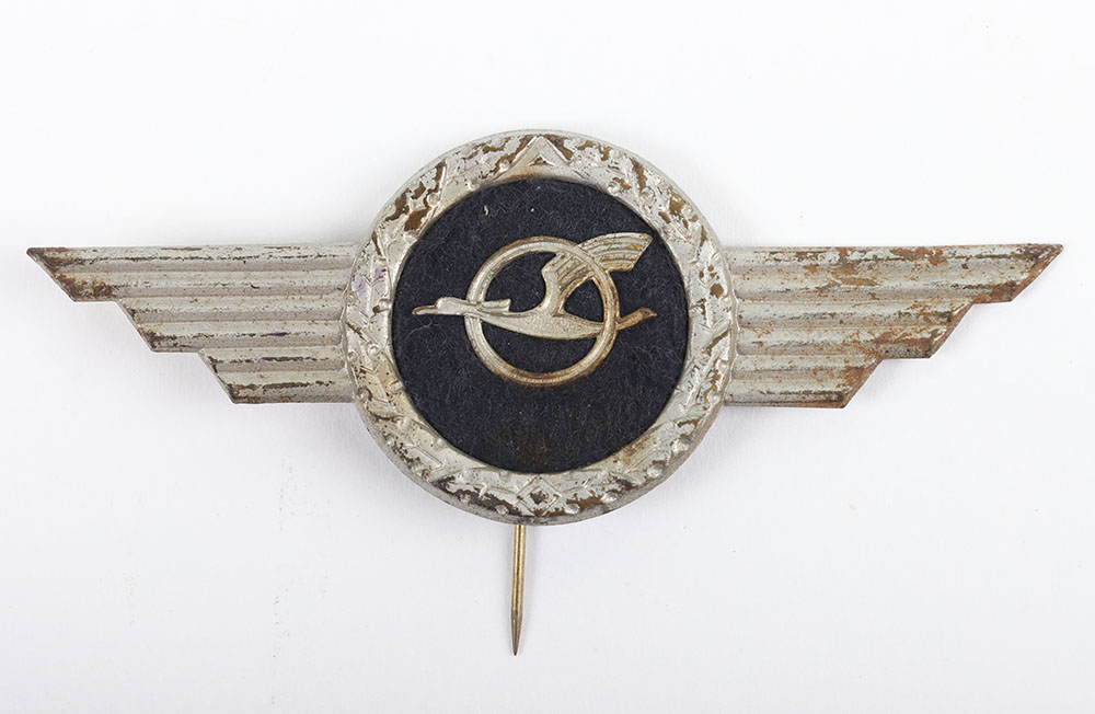 #489 – German Third Reich Era Lufthansa Flight Cap Insignia / Wings