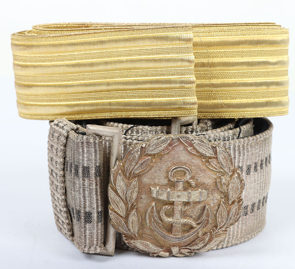 #502 – WW2 German Kriegsmarine Officers Parade Belt ‘Feldbinde’ in Box