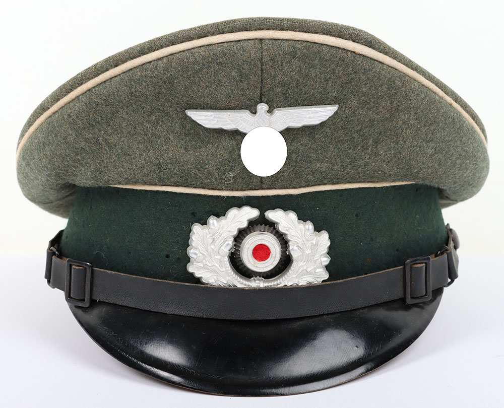 #504 – WW2 German Army Infantry NCO’s / Enlisted Mans Peaked Cap