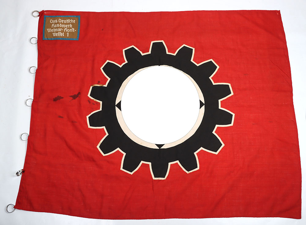 #533 – Third Reich DAF District Flag ‘Das Deutsche Handwerk Weimar-Horst-Wessel 1’