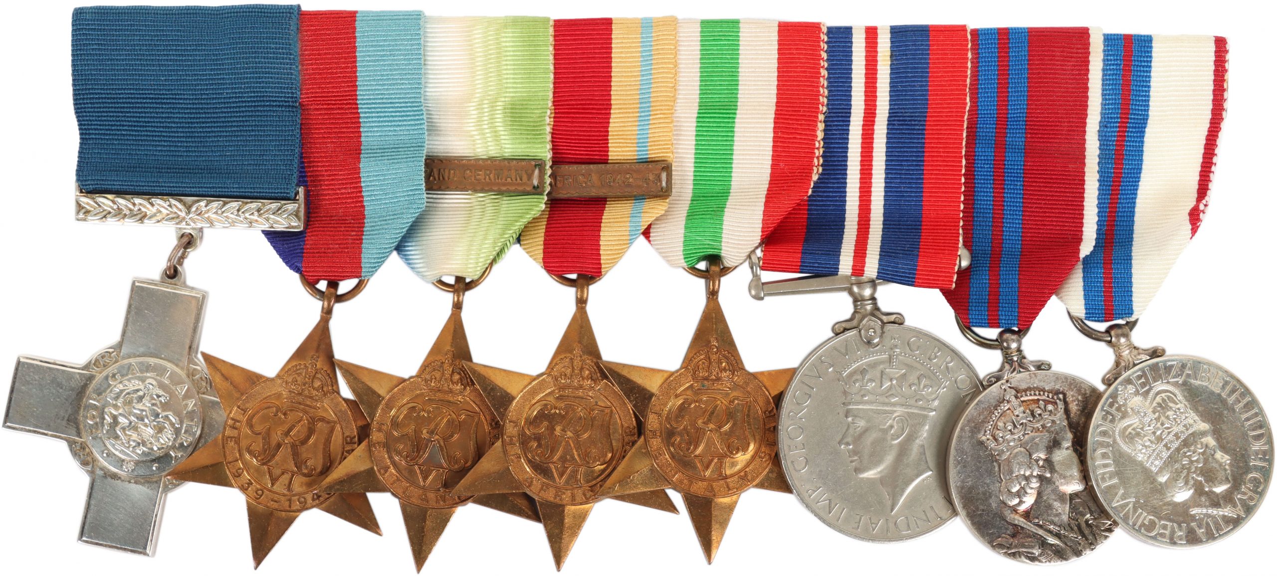 #54 – An Impressive Second World War Malta Siege George Cross Recipients Copy Medal Group for Wearing of Lieutenant D A Copperwheat