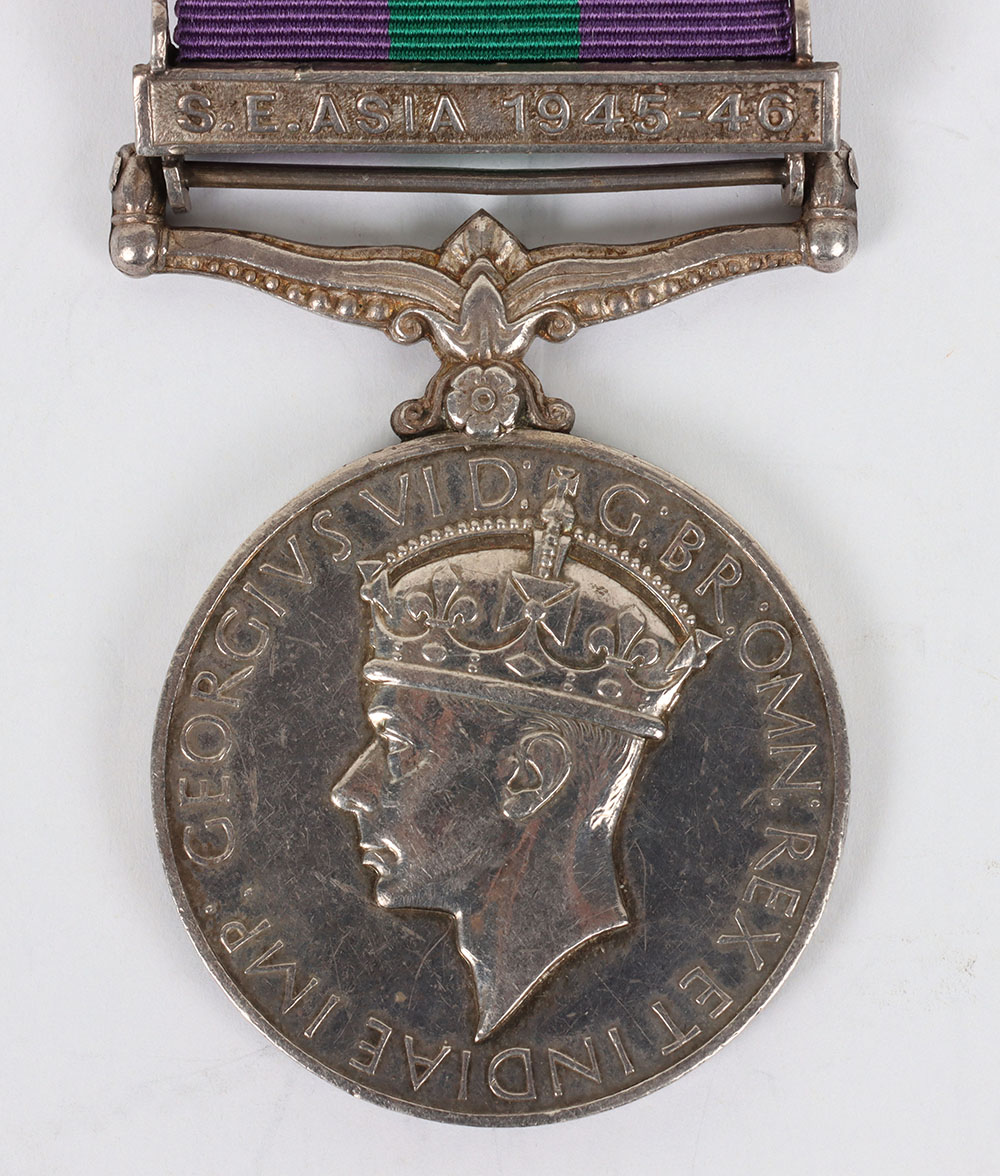 #62 – George VI General Service Medal for the Post War Campaign in South East Asia to an Officer in the Army Air Corps