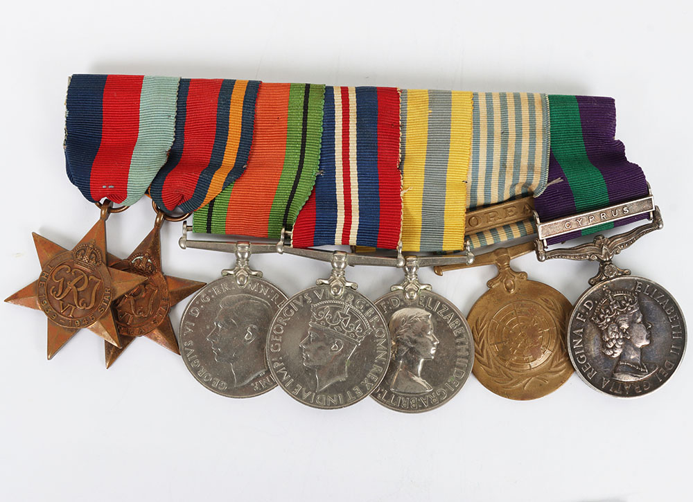 #65 – Interesting Group of Seven Medals to the Royal Army Medical Corps for Service in the Second World War, Korean War and Cyprus