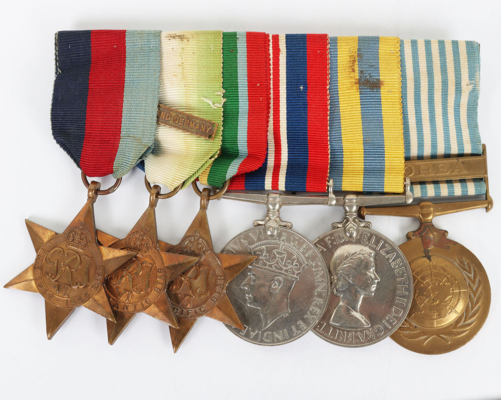 #66 – An Unusual Royal Navy Medal Group of Six for Service in the Second World War and Korean War to a Canteen Manager