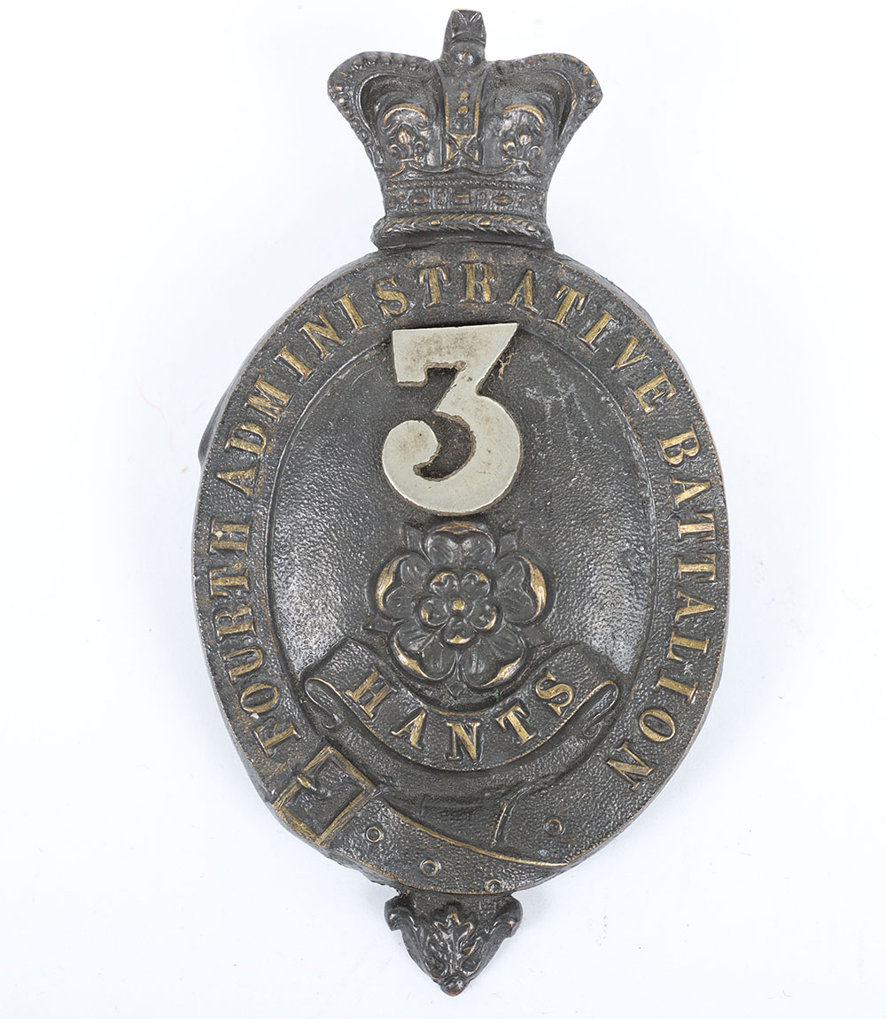 #92 – Victorian 4th Administrative Battalion (3rd Lymington) Hampshire Rifle Volunteers NCO’s Glengarry Badge