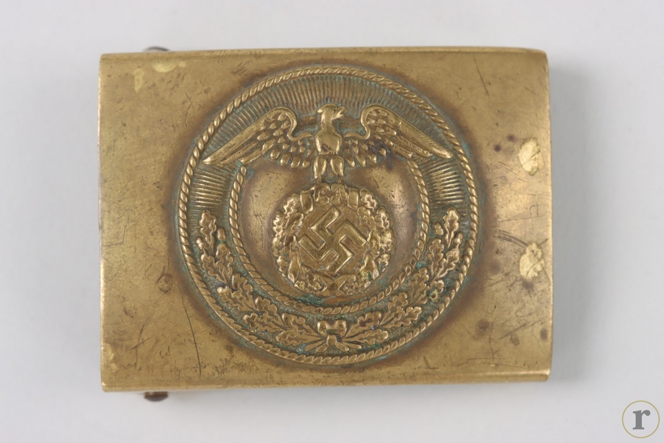 #72-123 – SA buckle (EM/NCO) – Wilhelm Schröder & Co. with marking on the side bar RZM UE 140