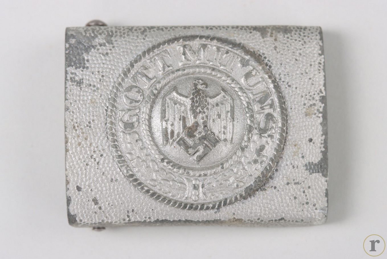 #72-023 – Heer field buckle ‘Gott mit uns’ (EM/NCO) – Assmann Extra/walk-out/parade version in zinc