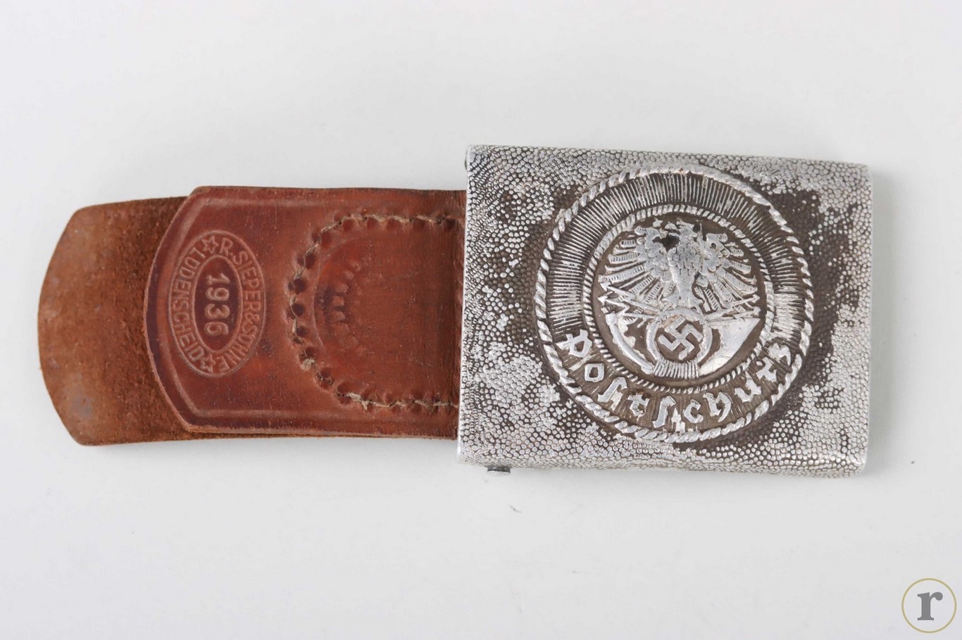 #72-235 – Reichspost buckle ‘Postschutz’ (EM/NCO) – RSS