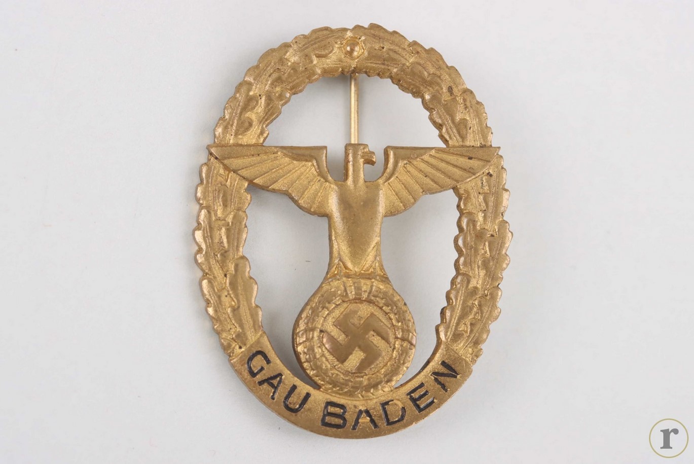 #73-0258 – Gau Honor Badge Baden in Gold – FR. KLETT KARLSRUHE