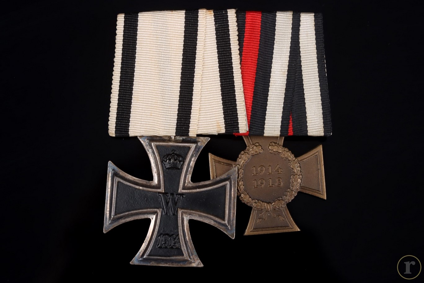 #73-1219 – Medal bar with Iron Cross 2nd Class Issue 1914 for Non-Combatants and Cross of Honour for World War Participants