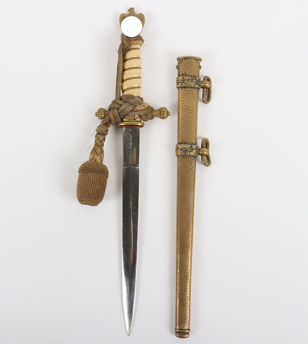 #123 – WW2 German Kriegsmarine Officers Dress Dagger Attributed to Wilhem Böttcher, Believed to have Served on German U-Boats