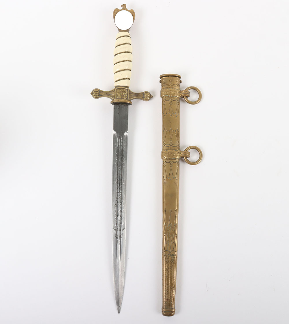 #127 – WW2 German Kriegsmarine Officers Dress Dagger by Carl Eickhorn, Solingen