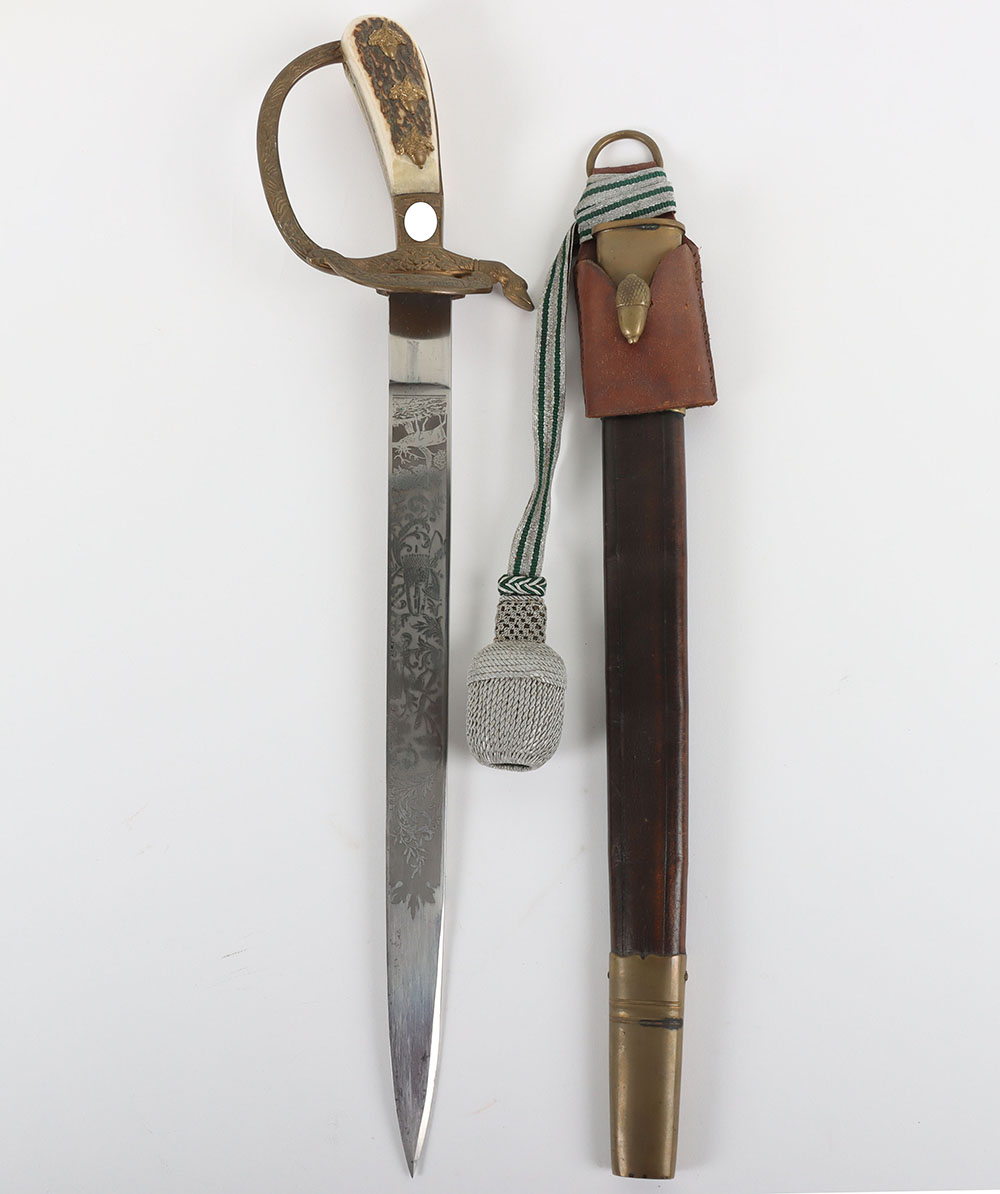 #150 – Third Reich Forestry Association Cutlas / Dagger by F W Holler, Solingen