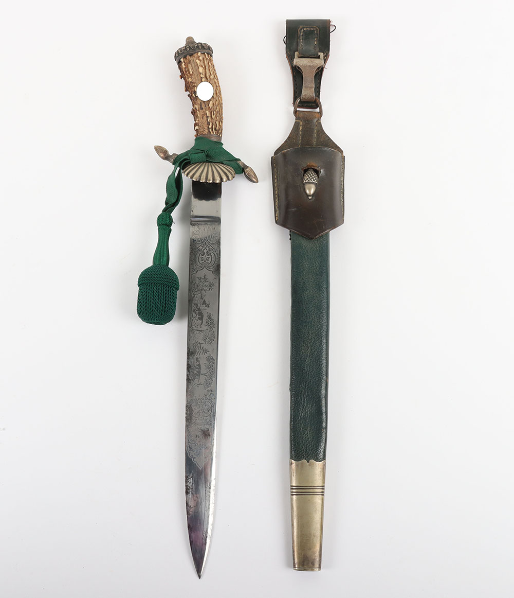 #151 – Third Reich Hunting Association (Deutsche Jagerschaft) Cutlas / Dagger by Alex Coppel, Solingen