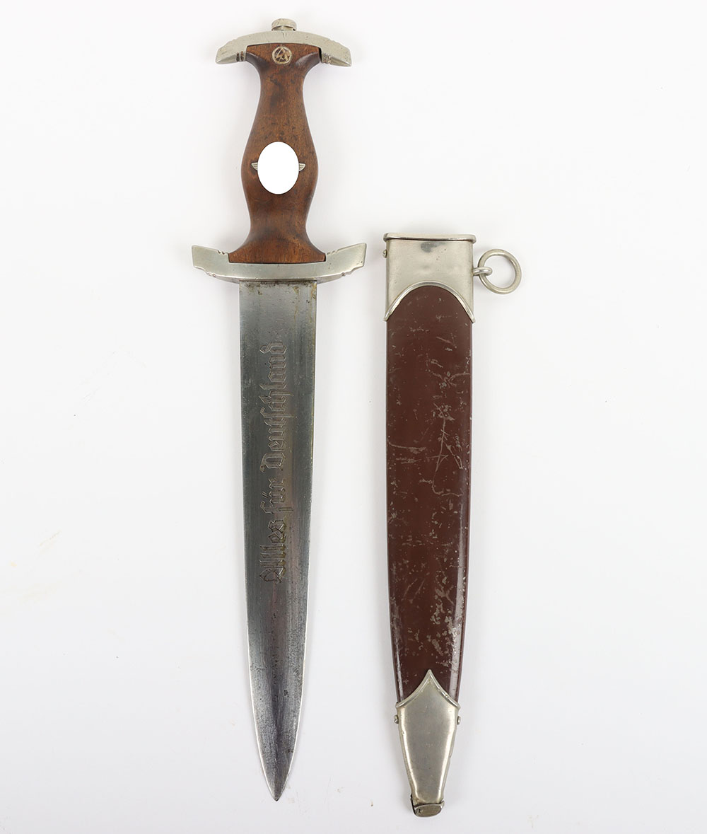 #22 – Third Reich Erased Rohm Inscription SA (Sturmabteilung) Dagger by EP&S with Replaced Dedication to Reverse