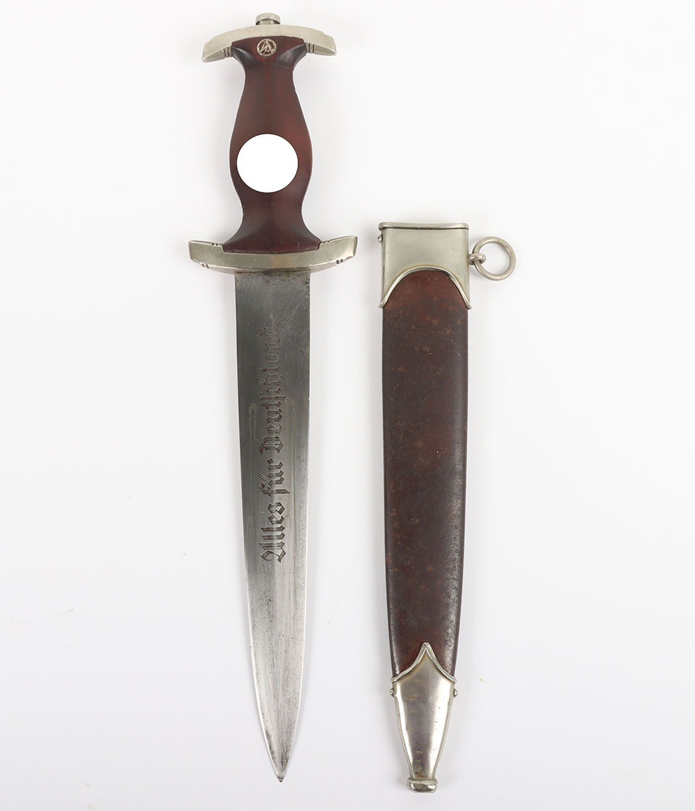 #23 – Third Reich SA (Sturmabteilung) Dress Dagger with 1936 Sports Day Dedication for SA-Standarte 187, by August Merten, Solingen