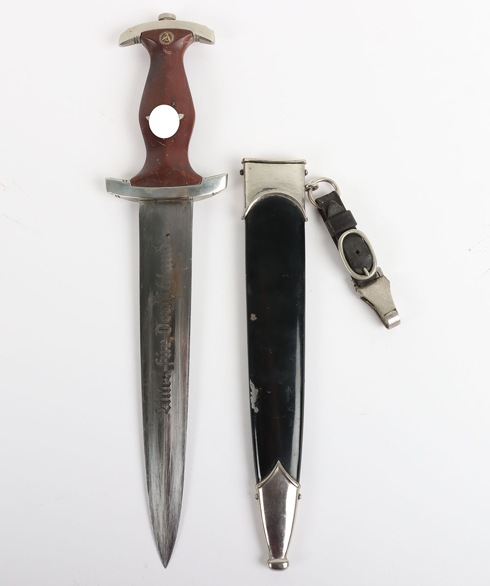 #33 – Third Reich NSKK Mans Dagger with Personal Dedication to Blade by E Knecht & Co, Solingen