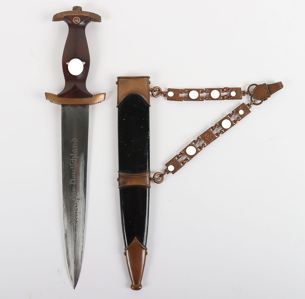 #37 – Rare Third Reich NSKK Marine Officers Chained Dress Dagger