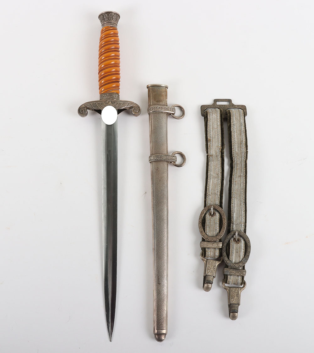 #65 – WW2 German Army Officers Dagger with Hanging Straps by Carl Eickhorn, Solingen