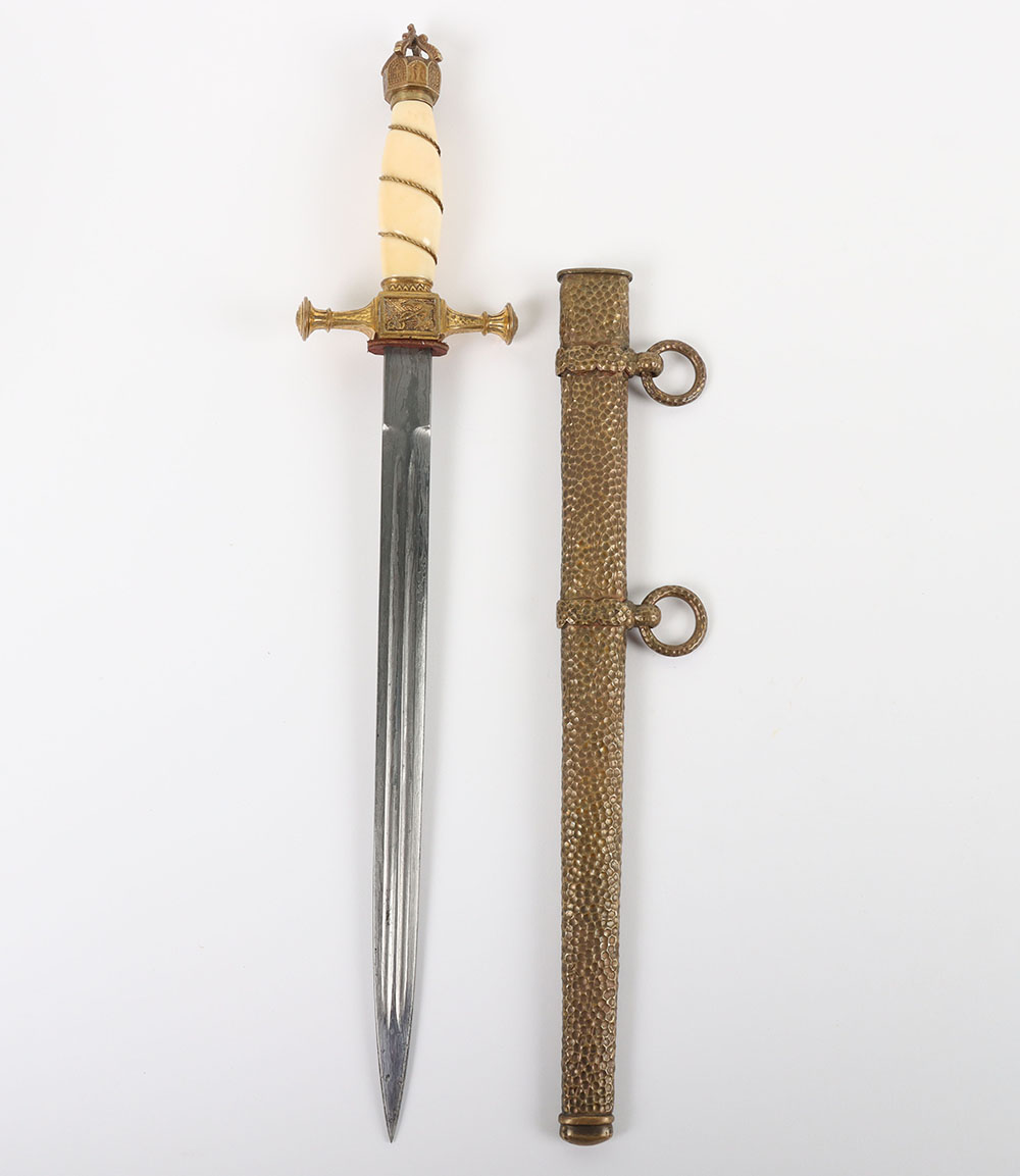 #9 – Deluxe Model Imperial German Naval Officers Dagger with Damascus Blade