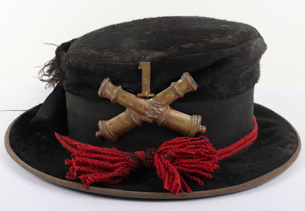 #103 – US CIVIL WAR PERIOD UNION ‘PORK PIE’ ARTILLERY HAT, STYLE USED BY GENERAL PHIL SHERIDAN