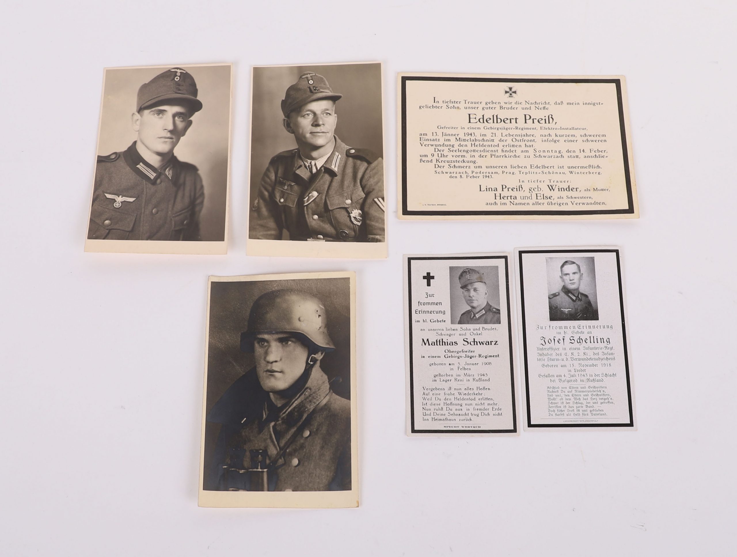 #129 – 3 HEER PHOTO POSTCARDS IN UNIFORM