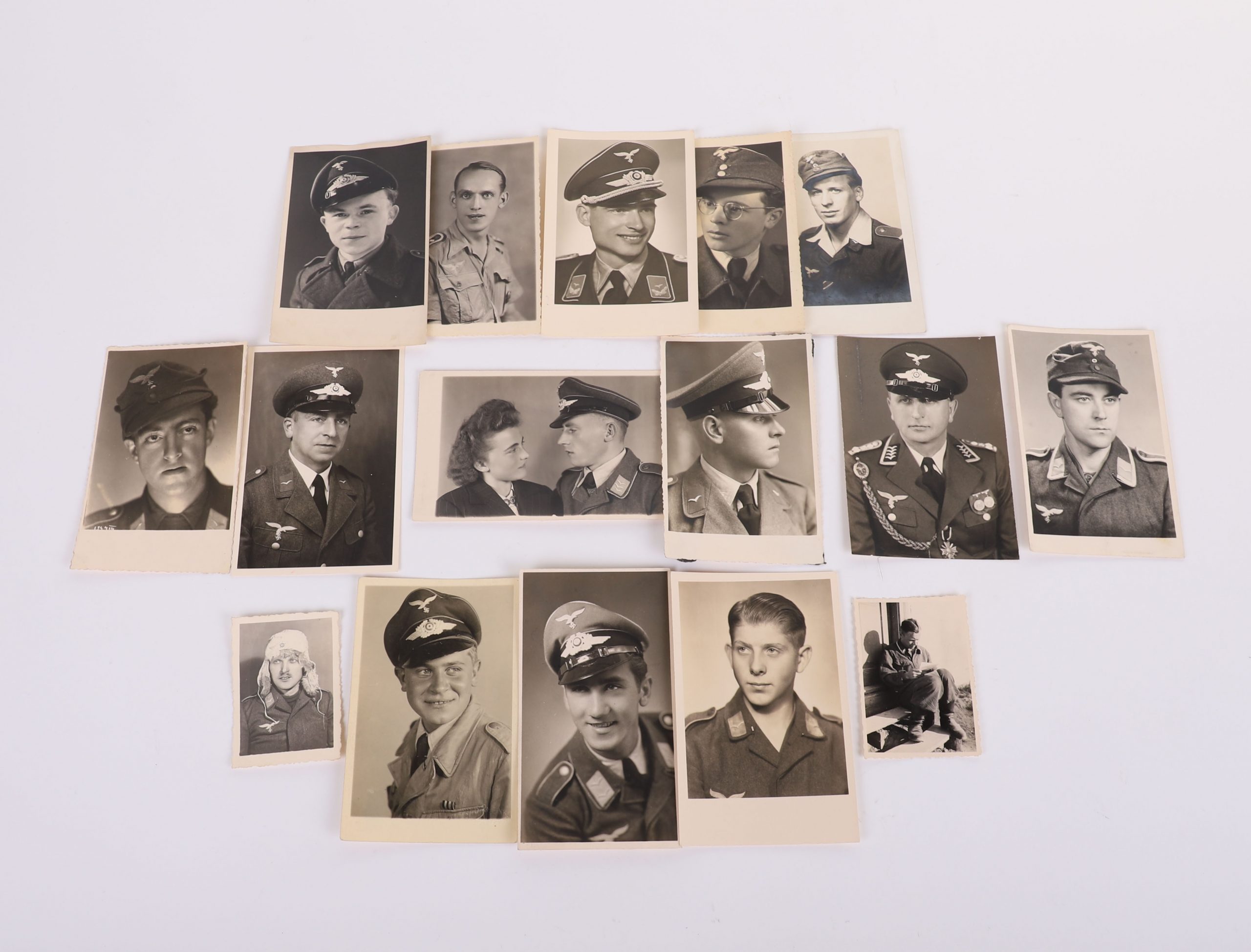 #136 – 14 LUFTWAFFE PHOTO POSTCARDS & 2 PHOTOS