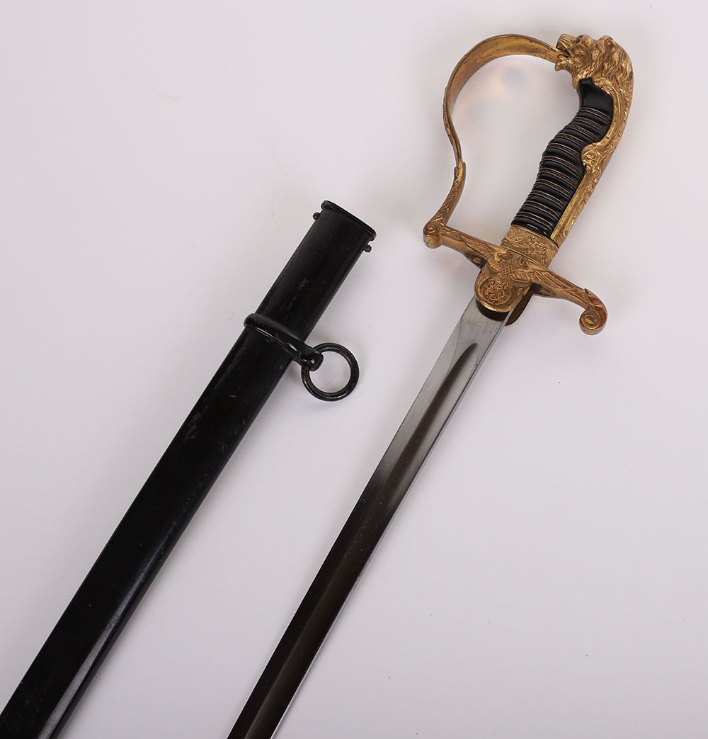 #262 – WW2 GERMAN ARMY OFFICERS LION HEAD SWORD