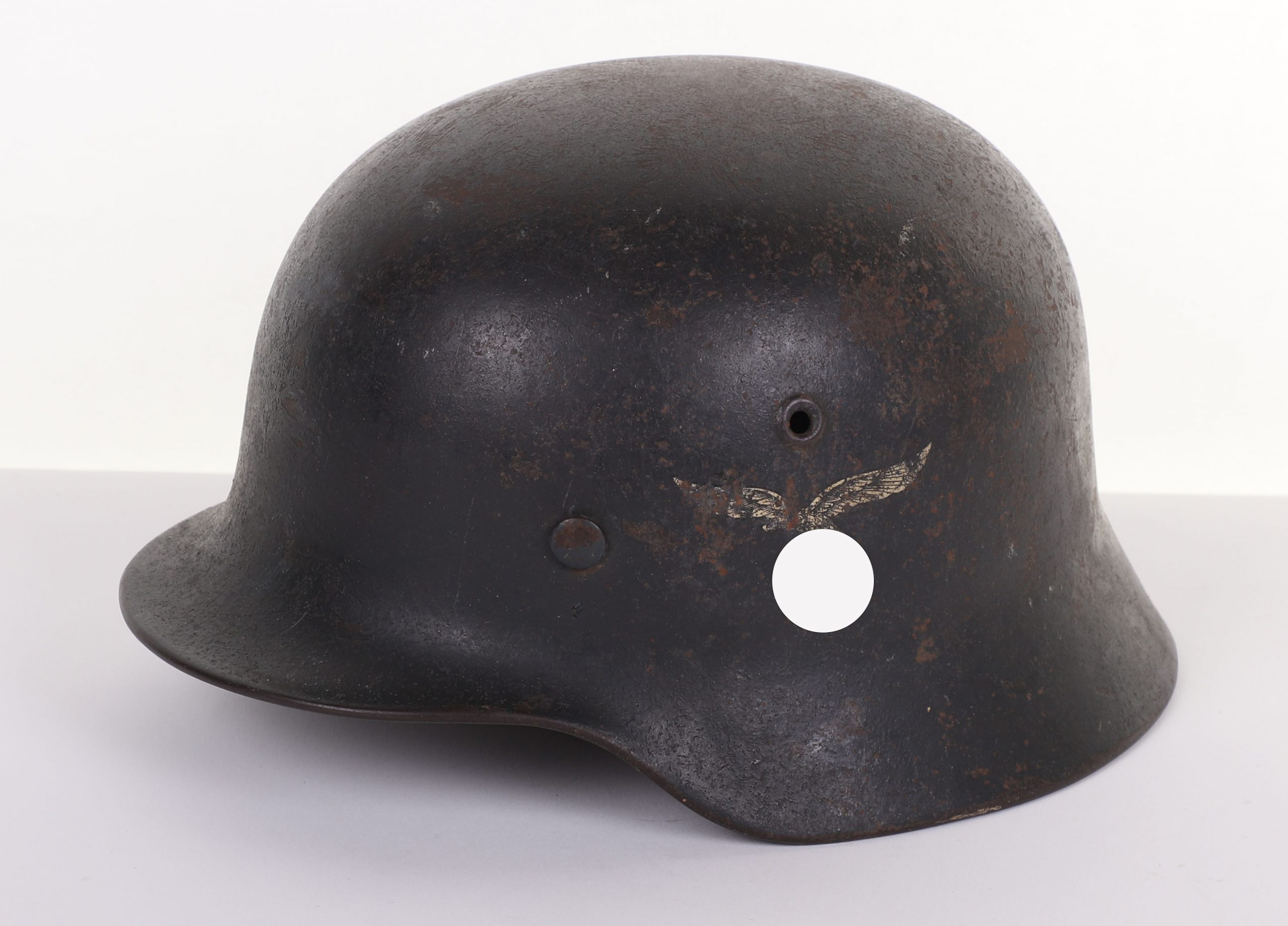 #265 – WW2 GERMAN LUFTWAFFE SINGLE DECAL STEEL COMBAT HELMET