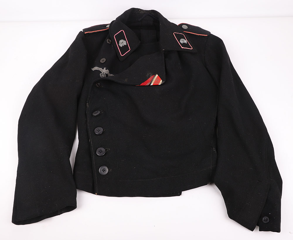 #295 – WW2 GERMAN PANZER BLACK WRAPOVER TUNIC