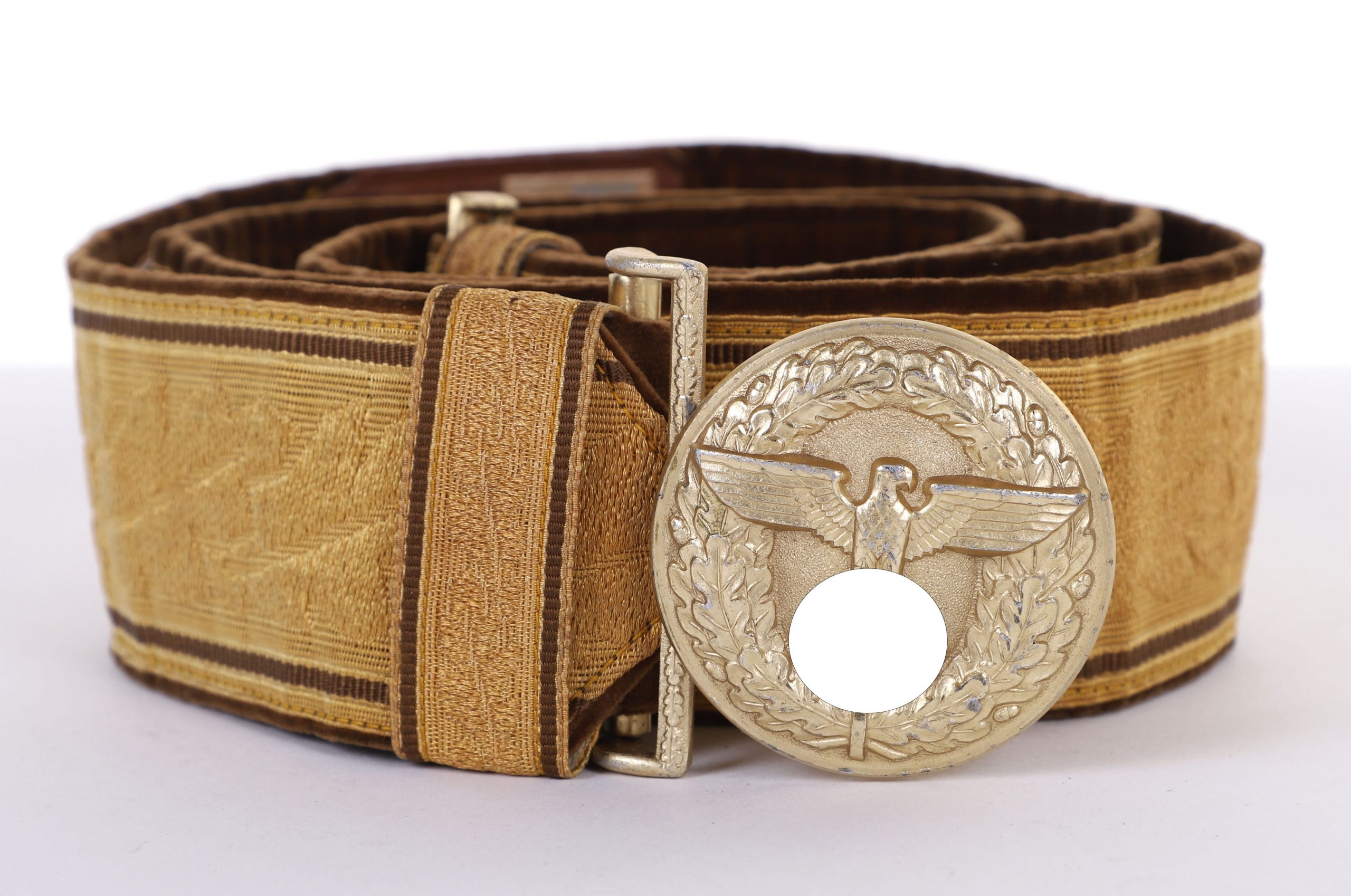 #296 – THIRD REICH NSDAP POLITICAL LEADERS BROCADE BELT