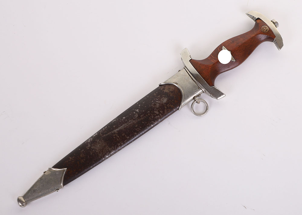 #331 – THIRD REICH SA (STURMABTEILUNG) DRESS DAGGER BY ERNST PACK & SOHN WITH PARTIAL ERASED ERNST ROHM INSCRIPTION