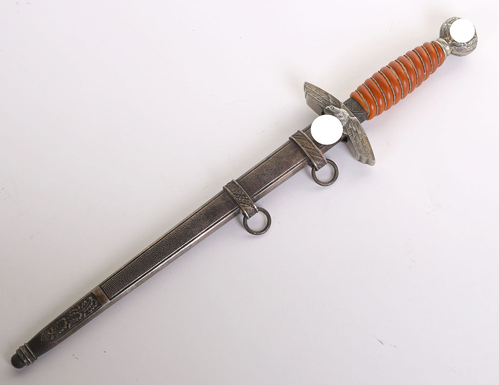 #337 – WW2 GERMAN LUFTWAFFE 2ND PATTERN DRESS DAGGER BY PAUL WEYERSBERG & CO, SOLINGEN,