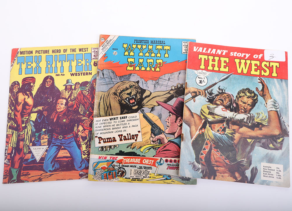 #401 – 3 MID-CENTURY VINTAGE COMIC BOOKS PERTAINING TO WYATT EARP